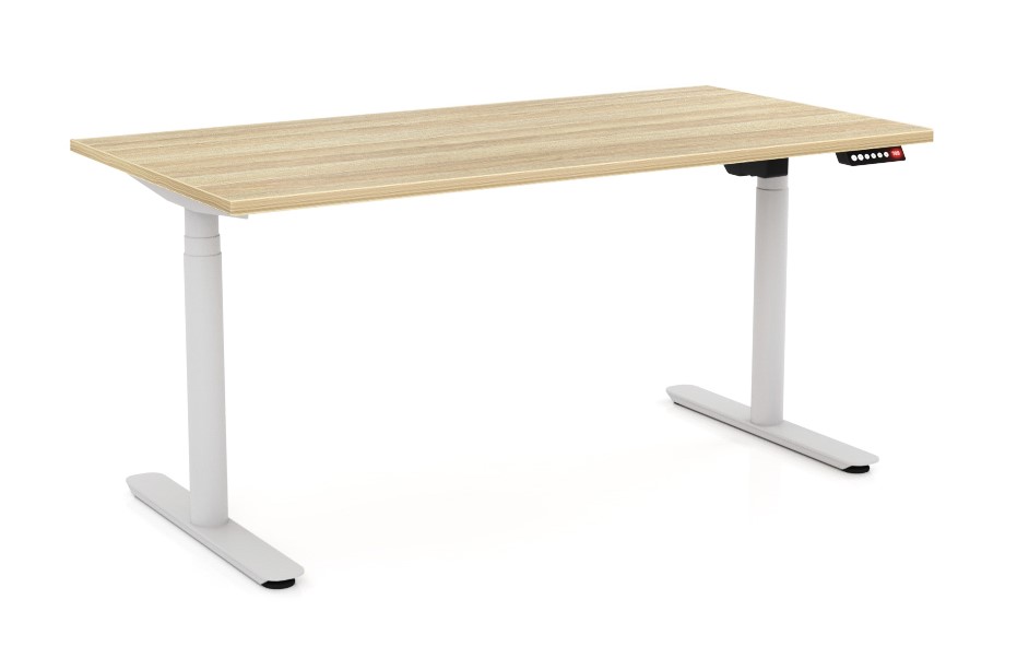 Agile Motion+ Round Adjustable Straight Desk